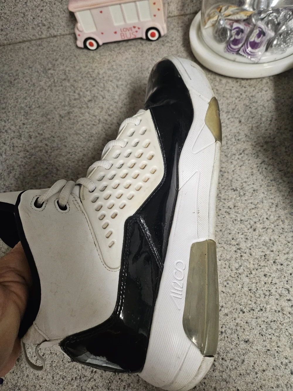Jordan Black and White High-Top Sneakers